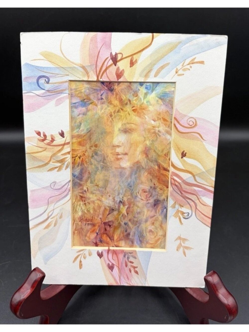 Carolyn Utigard Thomas Goddess Of Summer 2006 Signed Watercolor Print Fantasy